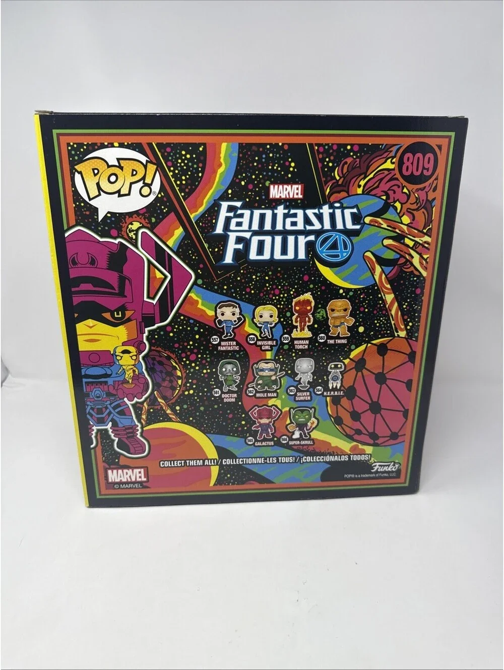 Funko Pop Marvel Galactus with Silver Surfer Black Light 10